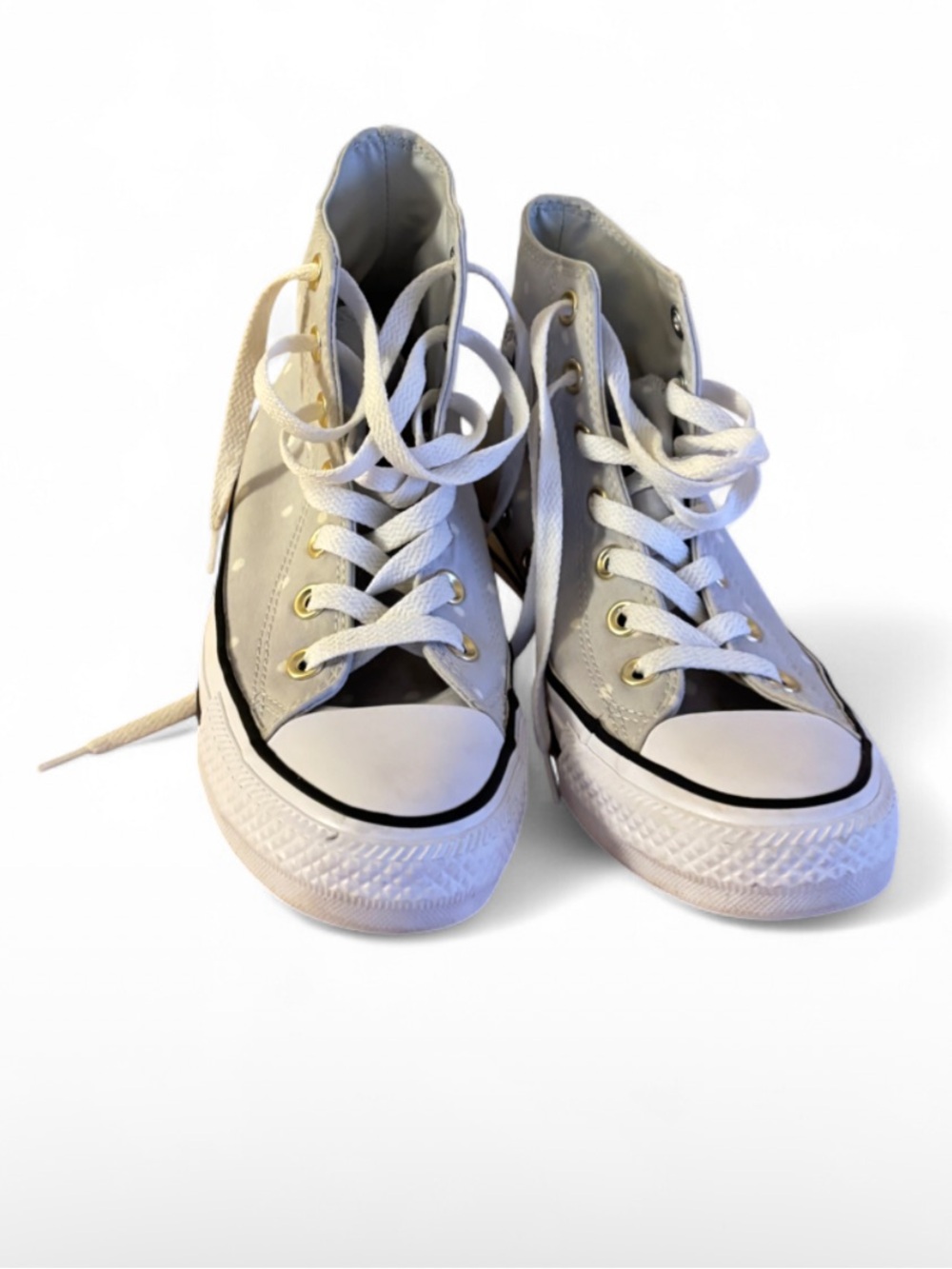Converse Chuck Taylor All Star High Top - Grey Polka Dot - Women’s Size 6